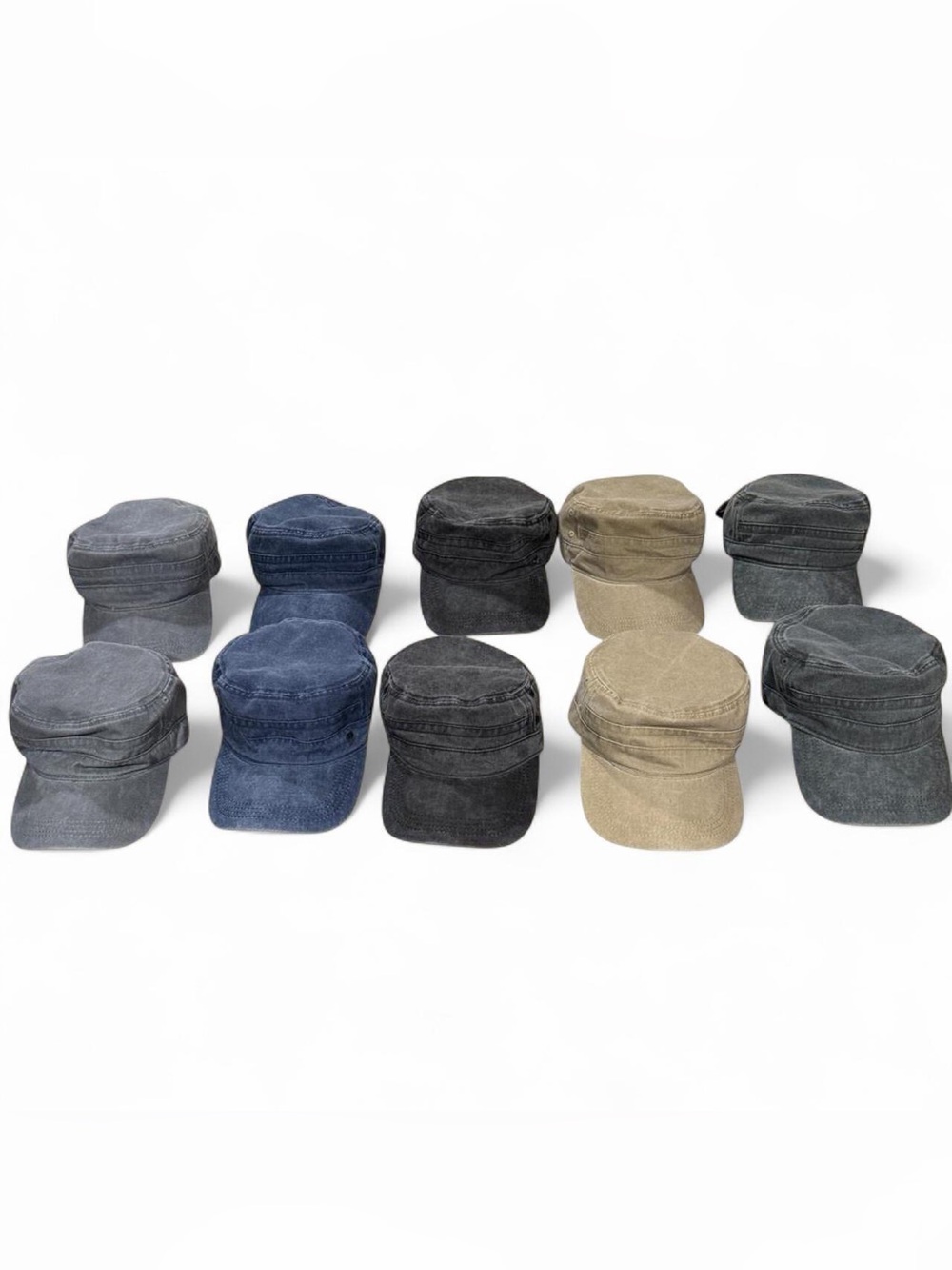 vintage military style cap mix colors soft cotton